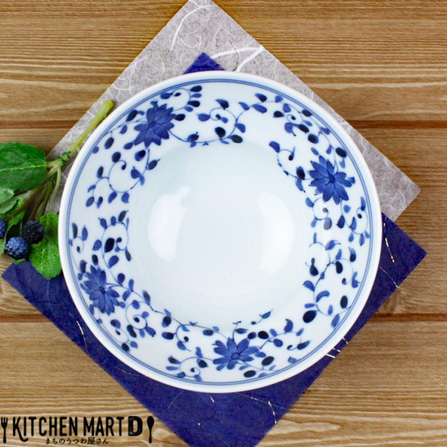 藍凛堂 藍凛唐草 RIリム一四 ボウル 14×5.5cm 美濃焼 国産 日本製