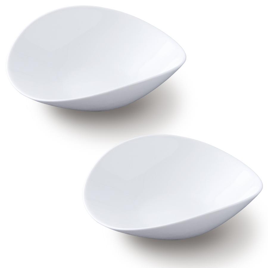2枚セット 16cm楕円ボウルS/ホワイト 240cc/白/食器/白磁
