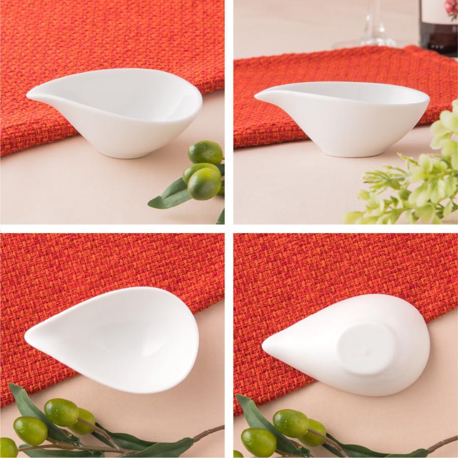 しずく型のドレッシングボウルSSS ホワイト 50cc 小鉢 白い食器