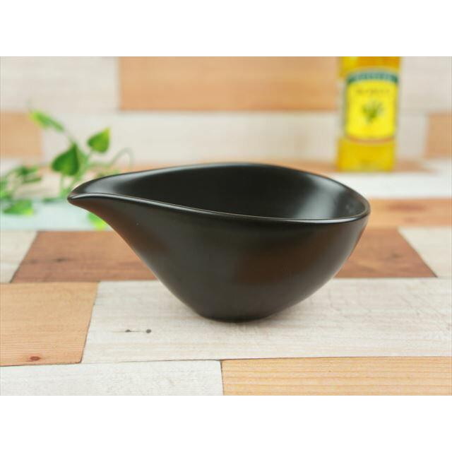 しずく型のドレッシングボウルS ブラック 220cc 小鉢 黒い食器