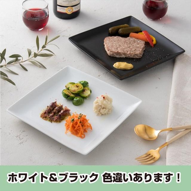 2枚セット パスタ皿 スクエアー プレート22cm/ホワイト スクエア
