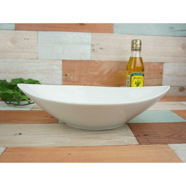 2枚セット 30cm ディープ カヌーボウル L 700cc ホワイト 舟形