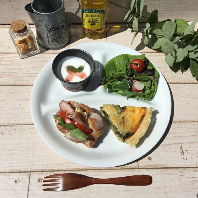 ランチプレート うすかる 軽量 L ホワイト 26cm 美濃焼 食器