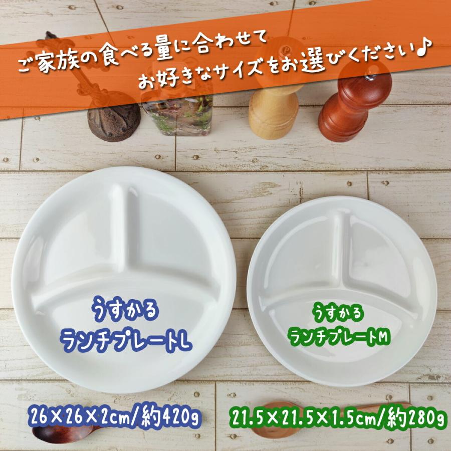 ランチプレート うすかる 軽量 M ホワイト 21.5cm 美濃焼 食器