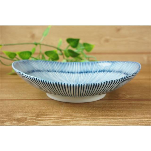 未使用品　陶器製楕円型4つ足皿4点 陶器製楕円型4つ足皿4点