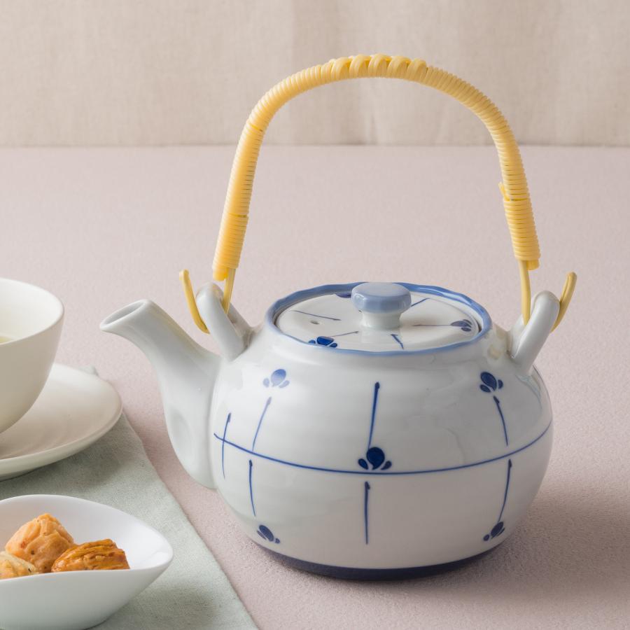 韓国　寿安窯　四代目　張英安　茶器揃　お茶茶碗　茶托　5組　急須　湯冷し ポット茶器 吉田屋葡萄 茶器セット 急須 湯呑み 日本茶 中国茶 結婚