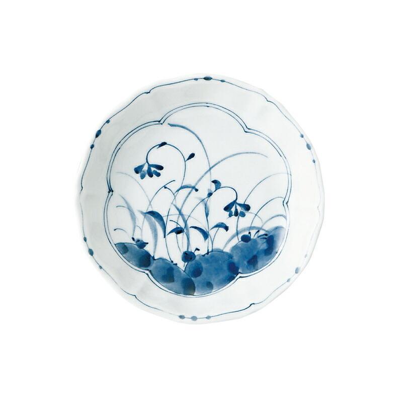 藍凛堂 高麗草花 RI輪花五〇 深皿 17×3.5cm 美濃焼 国産 日本製