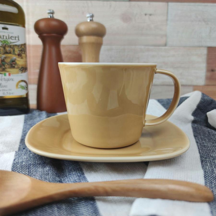 プレーリー カップ＆ソーサーセット L 260cc マスタード