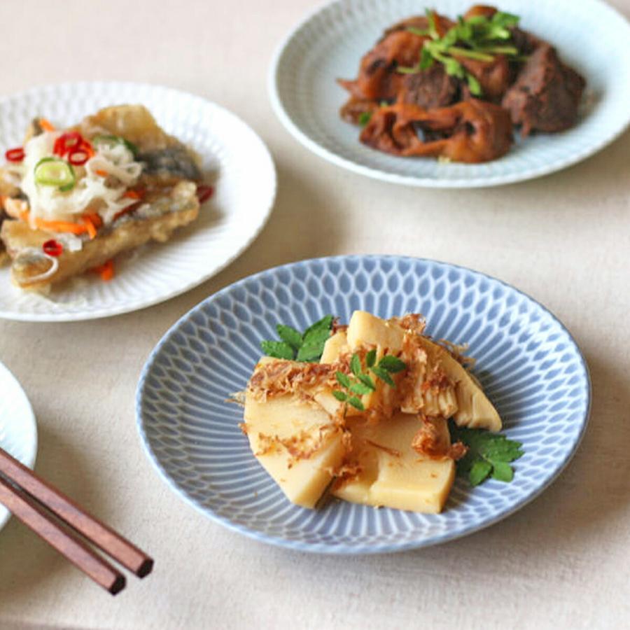 小田陶器 さざなみ sazanami 16皿 16.3×2.4cm 200g 3色から選べる 美濃