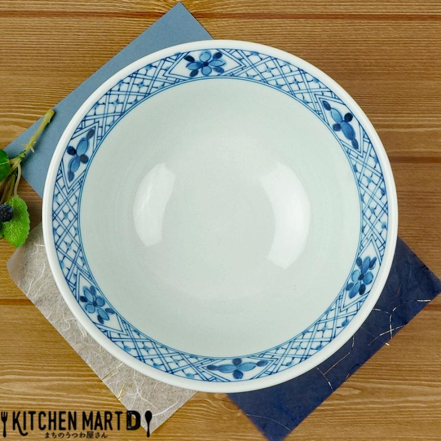 うすかる 藍凛堂 間取藍花 19.3cm 麺鉢 450g 1100cc ラーメン鉢