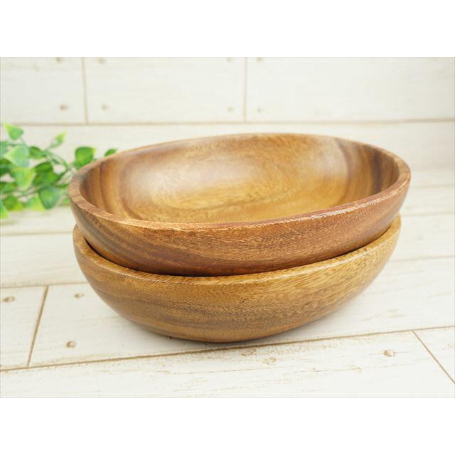 カレー皿 パスタ皿 木 木製 オーバルボウル 22cm アカシア プレート
