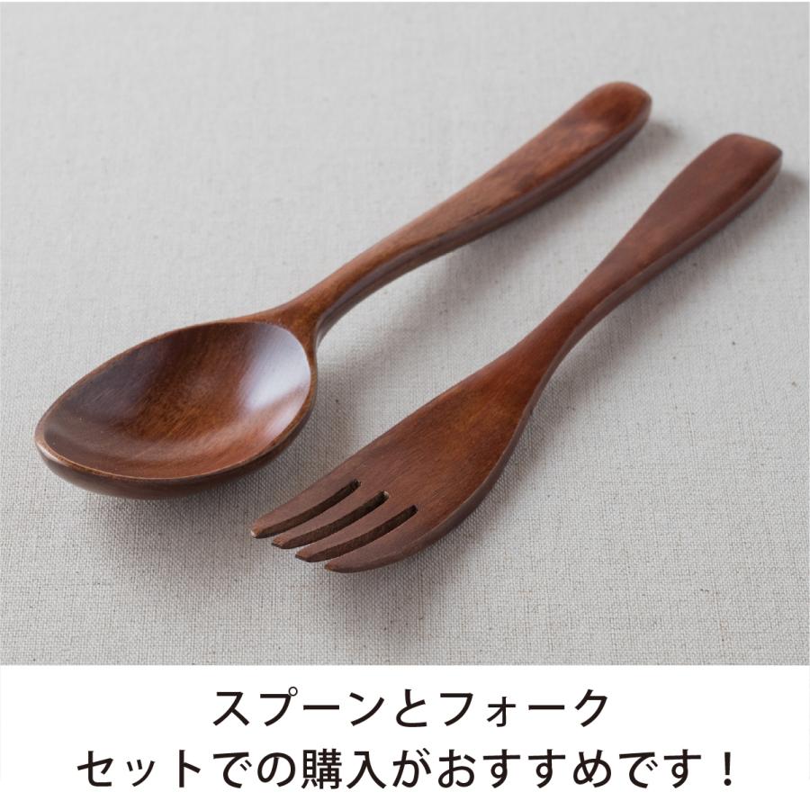 メール便対応可 木製 木 パスタフォーク L 18cm/ブラウン 天然木 子供 