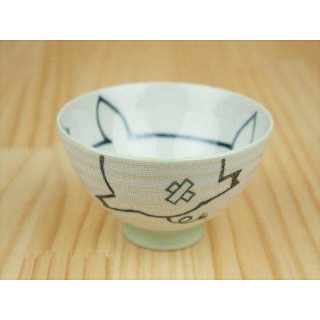 動物イラスト付き陶器茶碗2個セット 動物イラスト付き陶器茶碗2個セット