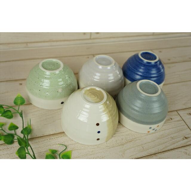 ZEN 禅 5柄セット ドットペイント ボール 茶碗 400cc ご飯茶碗 飯碗