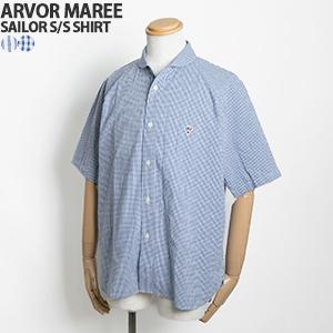 新品未使用 Arvor Maree アルボーマレー レディース 半袖シャツ クーポンで20%OFF]アルボーマレー/Arvor Maree スタンドカラー半袖