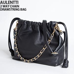 [クーポンで20%OFF]オウレンティ/AULENTTI 2WAYチェーン巾着バッグ ショルダーバッグ ハンドバッグ DI-3631-DO レディース | AULENTTI