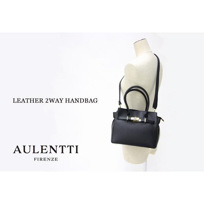 [クーポンで20%OFF]オウレンティ/AULENTTI ベルト付きレザー2Wayハンドバッグ ショルダーバッグ トートバッグ LEATHER 2WAY HANDBAG EL-996-DO レディース | AULENTTI | 01