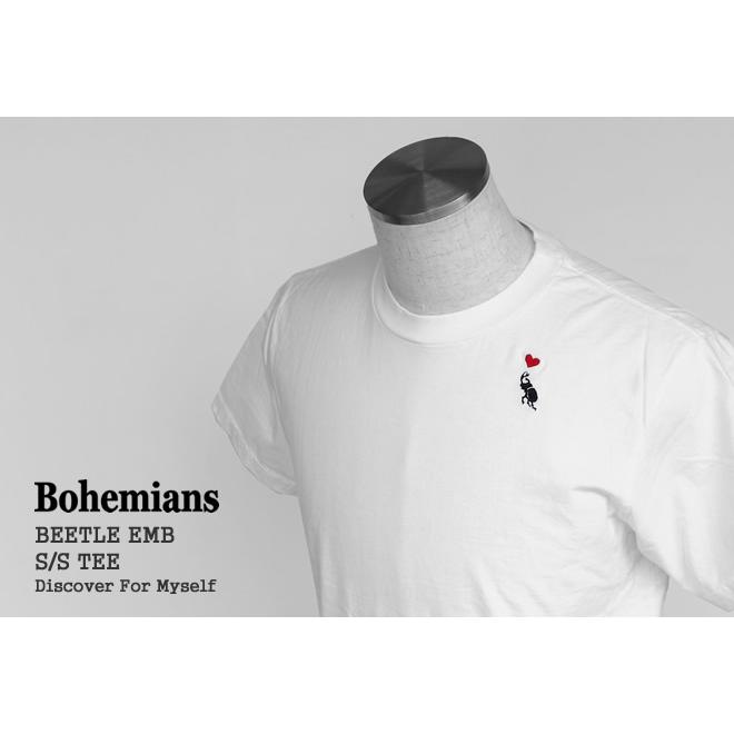 20%OFF ボヘミアンズ/BOHEMIANS ビートル刺繍半袖Tシャツ ビートルハート BT-4H メンズ レディース[1点のみメール便可能]｜jscompany-store｜03