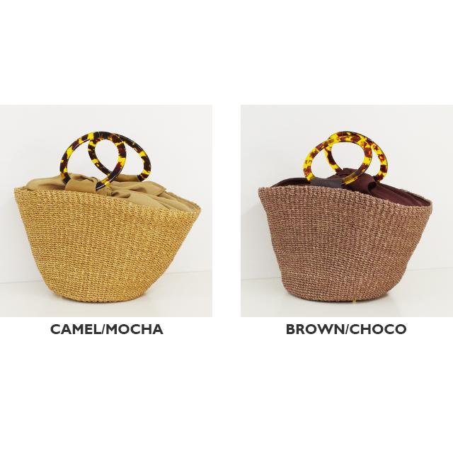 50%OFF コット/COTTO べっ甲ハンドルかごバッグ ハンドバッグ