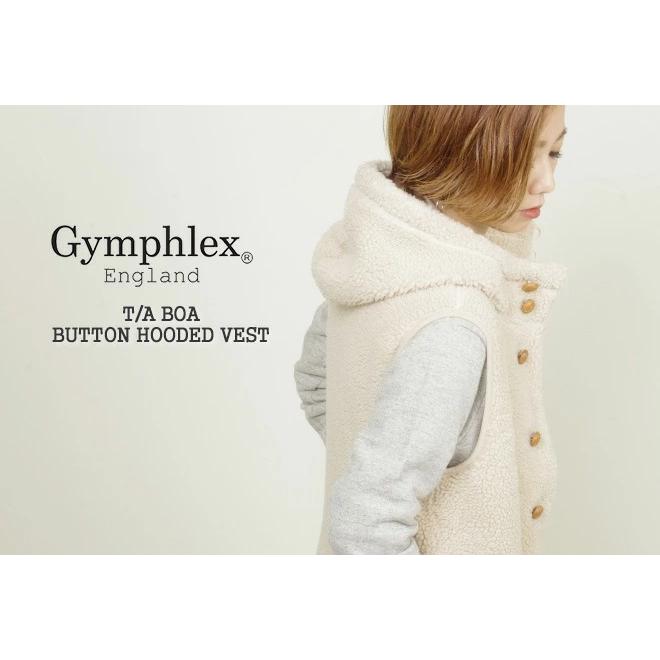 GYMPHLEX（ジムフレックス） 2026AW くるみボタンフード付きボアベスト