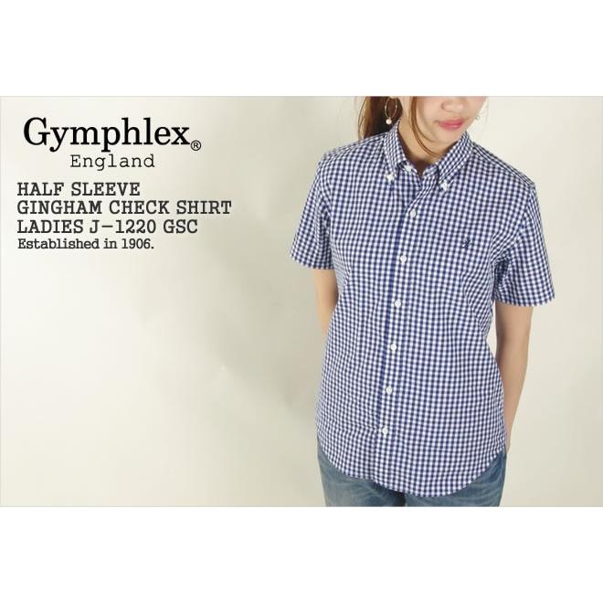 GYMPHLEX ジムフレックス/Gymphlex ギンガムチェック ボタンダウン半袖  