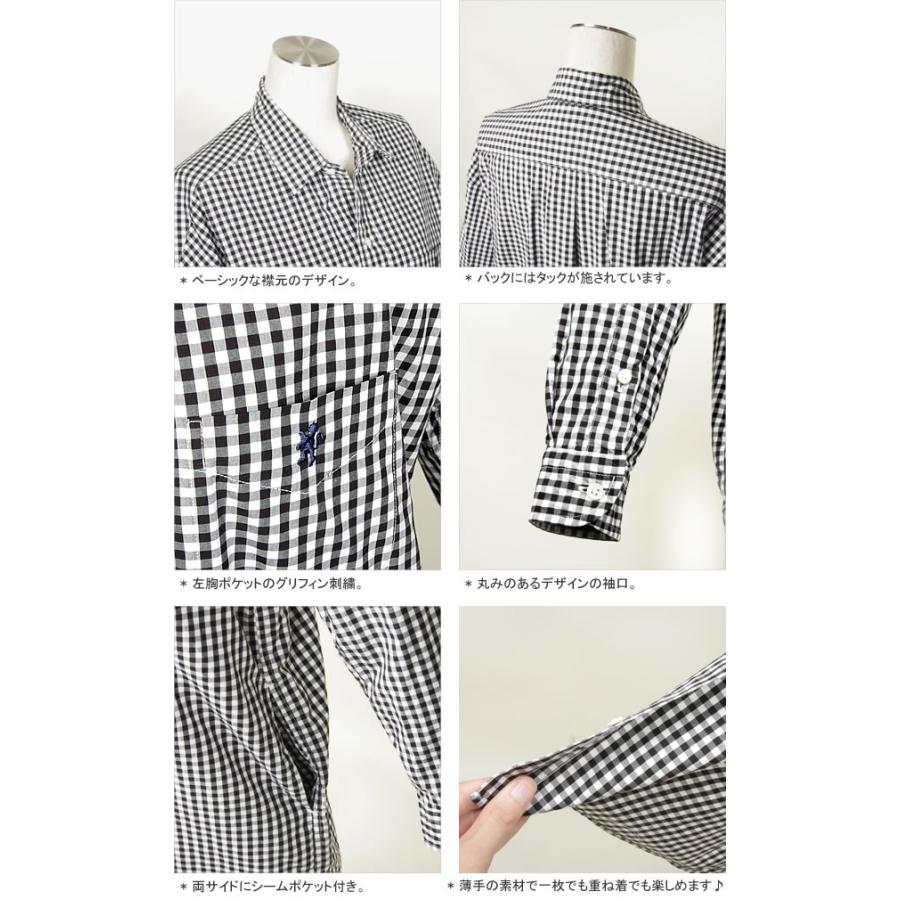 ジムフレックス/Gymphlex ギンガムチェック長袖シャツワンピース LONG SLEEVE GINGHAMCHECK SHIRTS ONEPIECE J-1176GSC レディース｜jscompany-store｜03