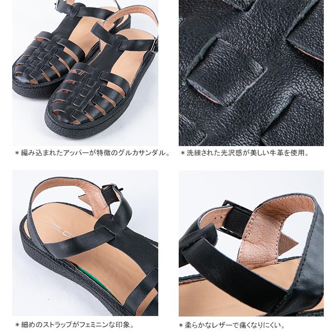 [クーポンで15%OFF]2026SS モヒ/MOHI グルカサンダル レザー ストラップサンダル SETA609 GU2-609-1-SE レディースの画像