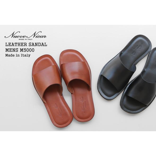 Nuovo Nicar レザーサンダル イタリア製　サイズ40 クーポンで20%OFF]ヌオヴォニカール/Nuovo Nicar レザーサンダル