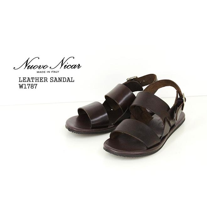 [クーポンで20%OFF]ヌオヴォニカール/Nuovo Nicar レザーサンダル ダブルベルトサンダル ダブルストラップサンダル LEATHER SANDAL W1787 レディース｜jscompany-store｜03