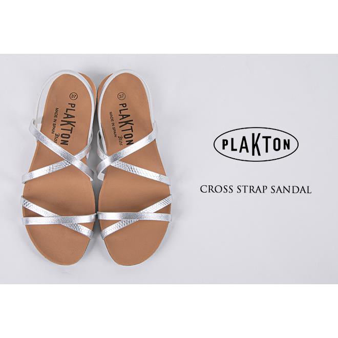 PLAKTON サンダル 575611 フラット コンフォートサンダル PLAKTON 20%OFF プラクトン/PLAKTON クロスストラップサンダル