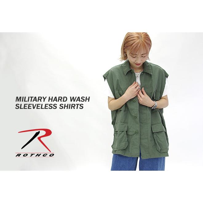 ROTHCO（ロスコ） 70%OFF ミリタリーハードウォッシュノースリーブシャツ ベスト シャツジャケット ノースリーブ BDSH ...