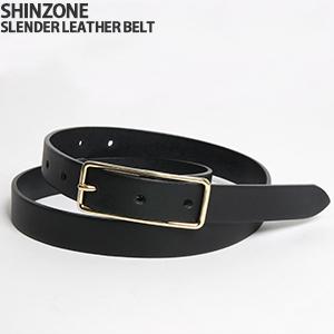 Shinzone（シンゾーン） スレンダーレザーベルト 細ベルト スクエア