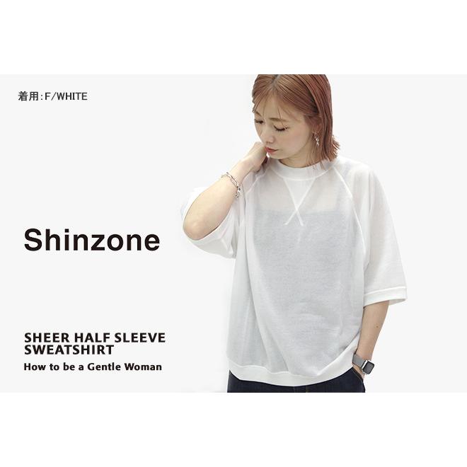 Shinzone（シンゾーン） シアーハーフスリーブスウェットシャツ 半袖T
