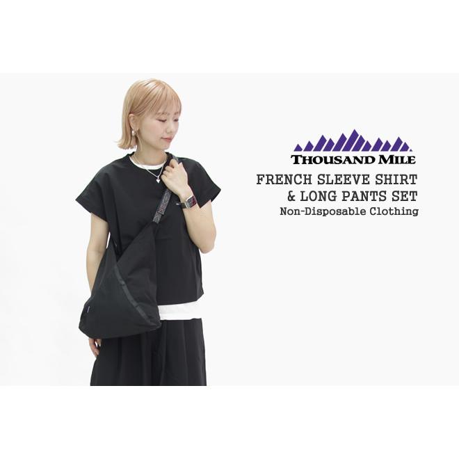 [クーポンで20%OFF]サウザンドマイル/THOUSAND MILE フレンチスリーブシャツ&ワイドパンツセット TM261NP00042 レディースの画像
