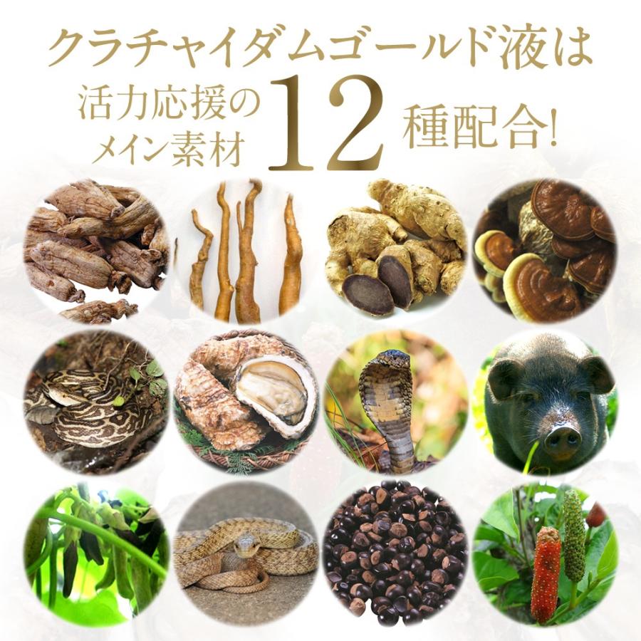 (定期)クラチャイダムゴールド液 ドリンク マカ アルギニン シトルリン マムシ すっぽん トンカットアリ 活力素材 18種配合 精力剤 ではない 1本(1回分) | 日本サプリメントフーズ | 03