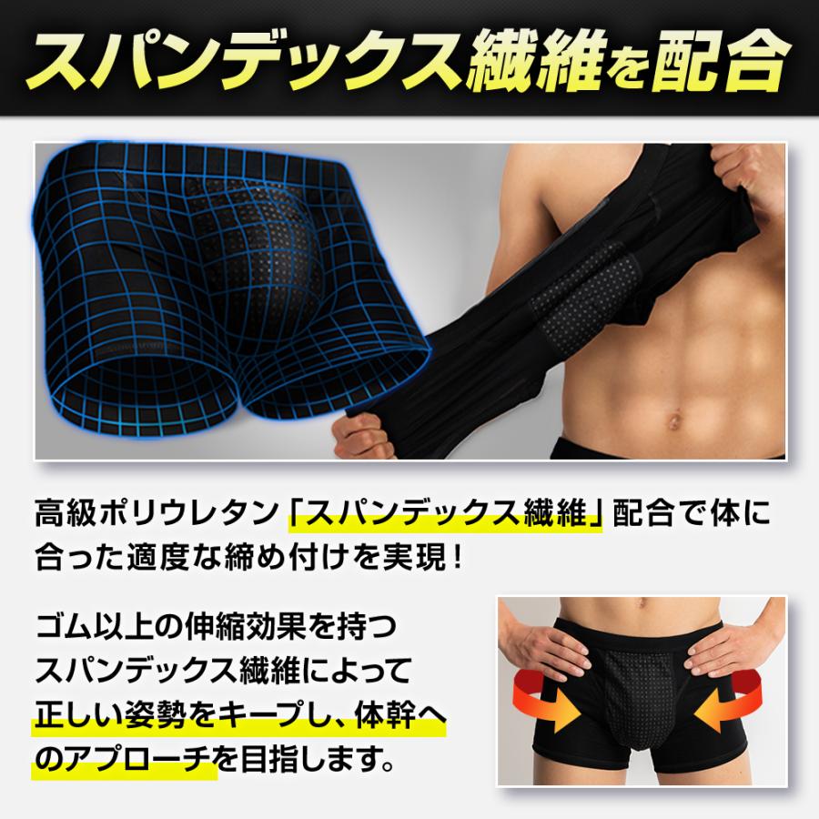 エデース ED ace メンズパンツ 3枚 男性 活力 増大 自信 回復 磁気パンツ 精力パンツ 機能性下着 ボクサーパンツ 吸水速乾 妊活 シニア | 日本サプリメントフーズ | 10