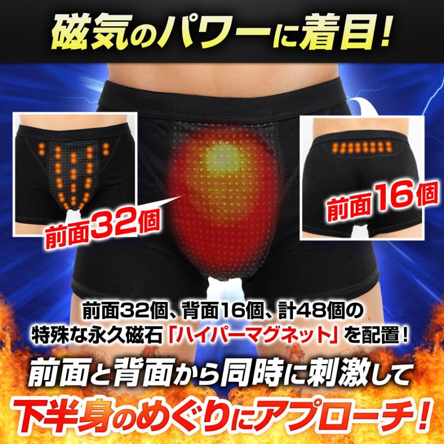 エデース ED ace メンズパンツ 5枚 男性 活力 増大 自信 回復 磁気パンツ 精力パンツ 機能性下着 ボクサーパンツ 吸水速乾 妊活 シニア | 日本サプリメントフーズ | 07