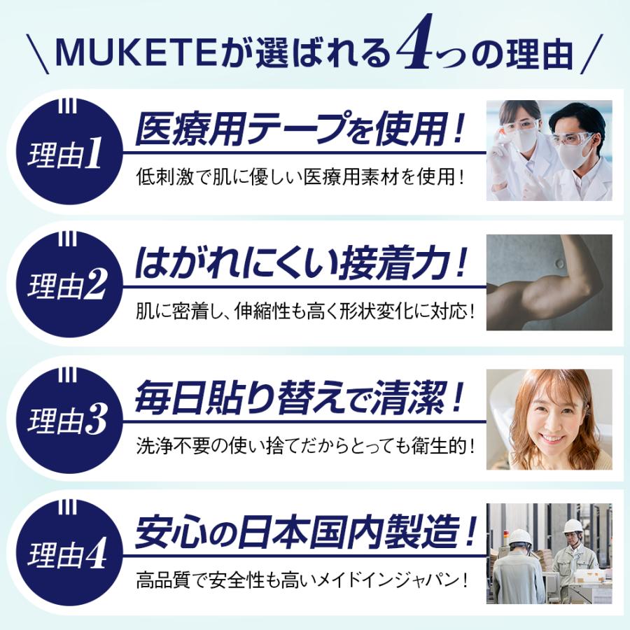 (定期) 包茎 独自設計 補助テープ MUKETE ムケテ 仮性包茎 ほうけい 皮剥き 医療テープ 矯正 日本製 包皮 簡単 セルフケア 自力 男性 メンズ (1箱 30枚入) | 日本サプリメントフーズ | 03