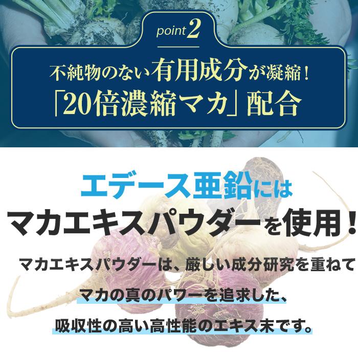 亜鉛 マカ 卵白ペプチド  Edace (エデース) 亜鉛 グルコン酸亜鉛 アルギニン シトルリン 精力剤 ではなく 栄養機能食品(亜鉛)1袋 90粒 約30日分 | 日本サプリメントフーズ | 08