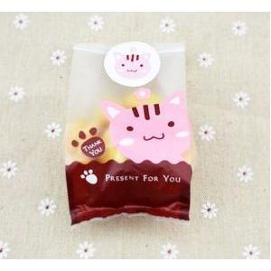 猫 かわいい ラッピング 袋 12枚 シール付き クッキー や お菓子 の入れ物に ギフト プレゼント に大活躍 Ddab087 J S Option Sincerity Garage 通販 Yahoo ショッピング