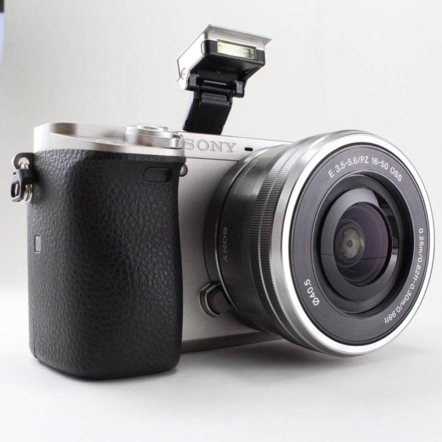 【中古】ソニー ミラーレス一眼 α6000 パワーズームレンズキット E PZ 16-50mm F3.5-5.6 OSS シルバー ILCE-6000L S｜jsh｜03