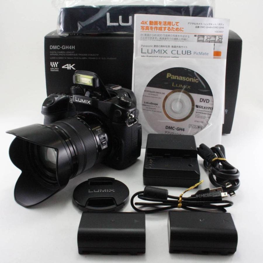 【中古】パナソニック ミラーレス一眼カメラ ルミックス GH4 レンズキット 標準ズームレンズ付属 ブラック DMC-GH4H-K｜jsh｜02