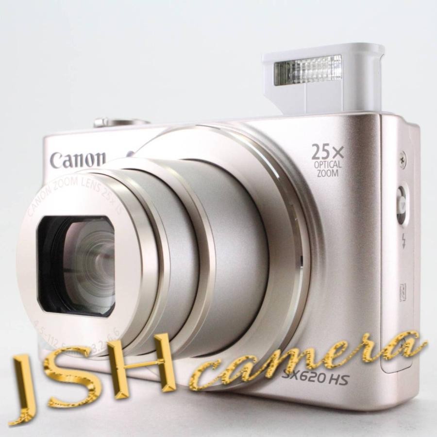 Canon コンパクトデジタルカメラ Power Shot SX620HS ホワイト 光学25倍ズーム PSSX620HS(WH)｜jsh