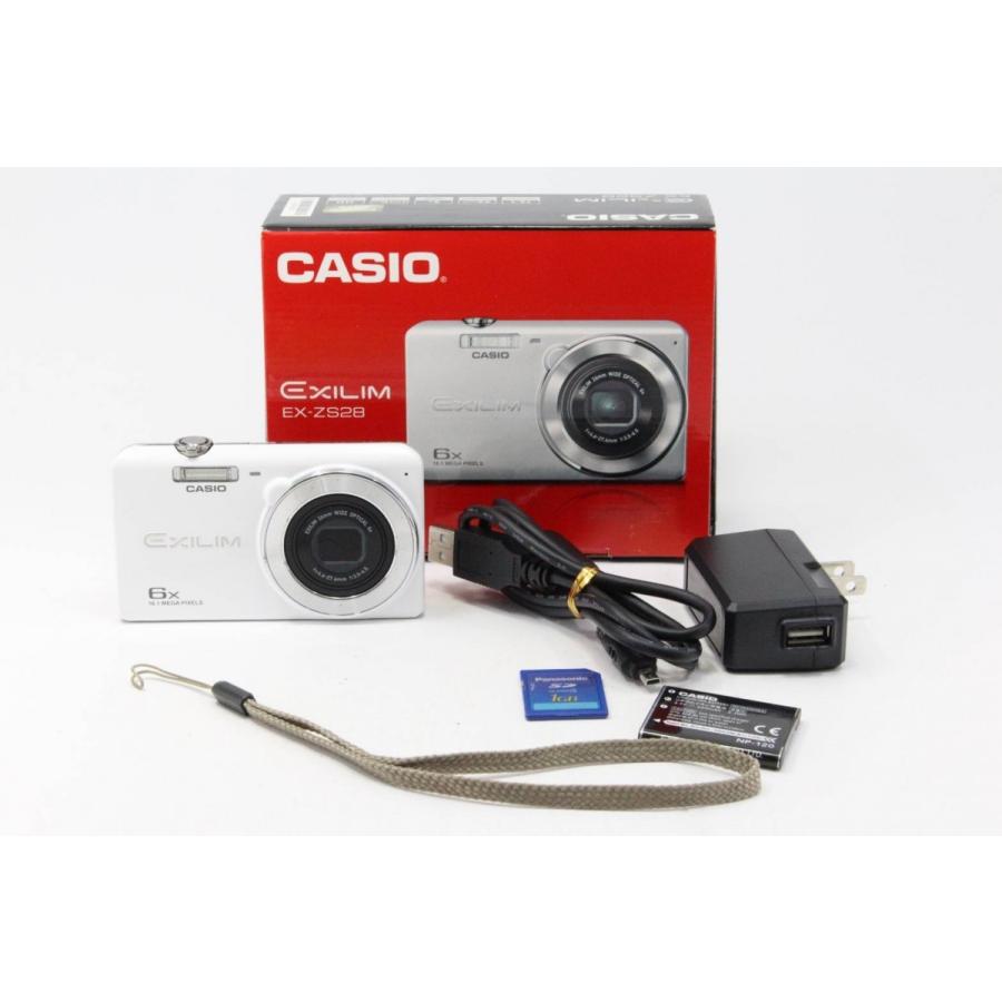 『美品』CASIO EXILIM EX-ZS28WE Amazon.co.jp: CASIO デジタルカメラ EXILIM EX-ZS28WE 広角26mm