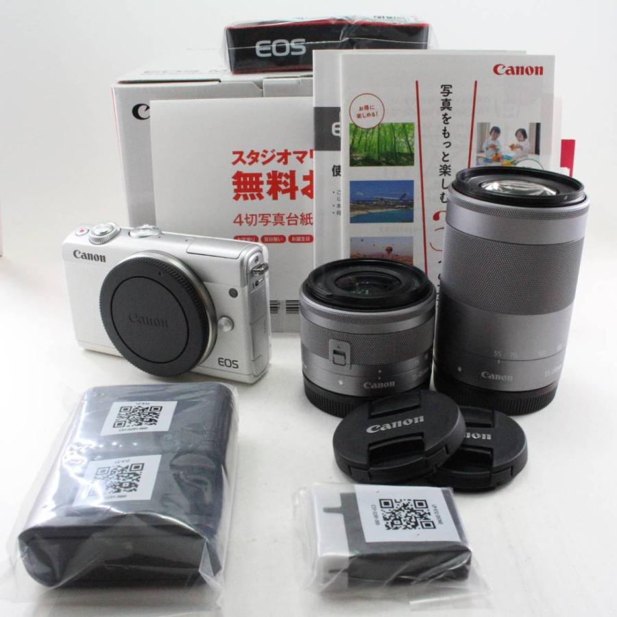 Canon ミラーレス一眼カメラ EOS M100 ダブルズームキット ホワイト
