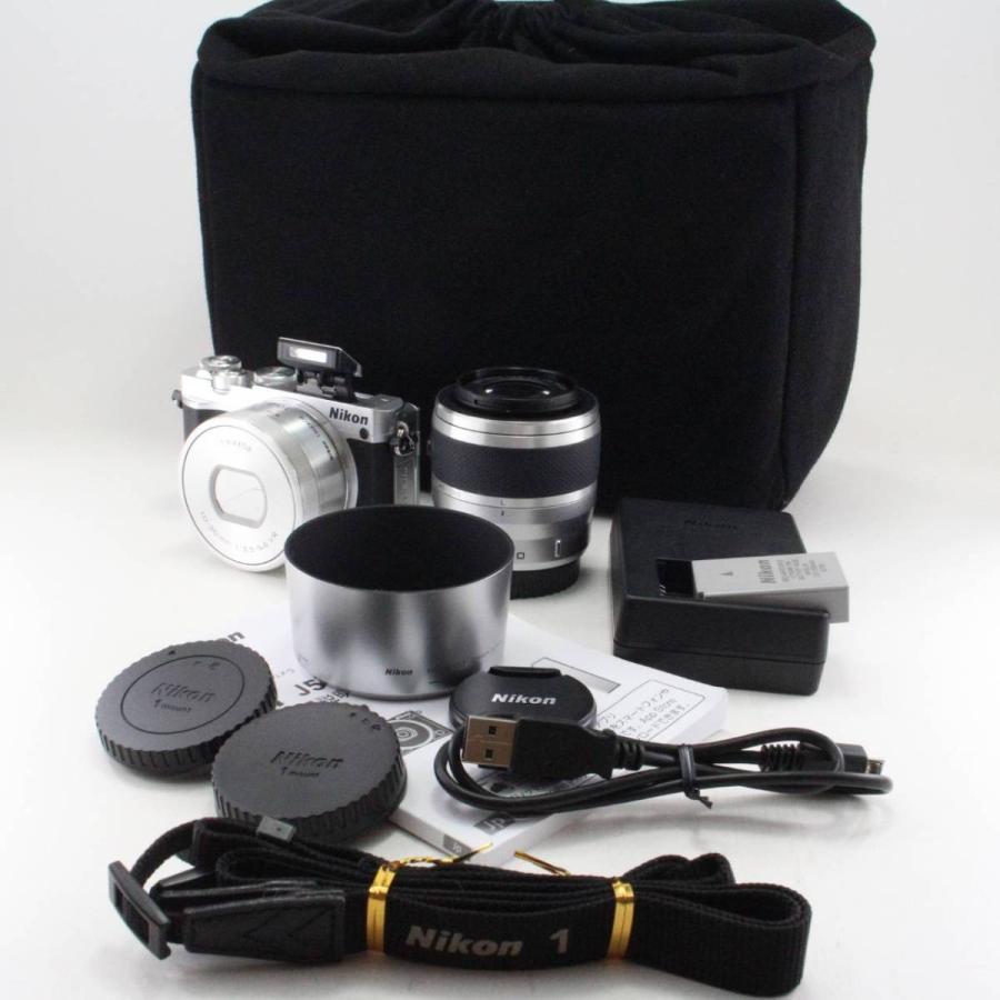 MJstoreNikon ミラーレス一眼 Nikon1 シルバー J5 ダブルズームキット