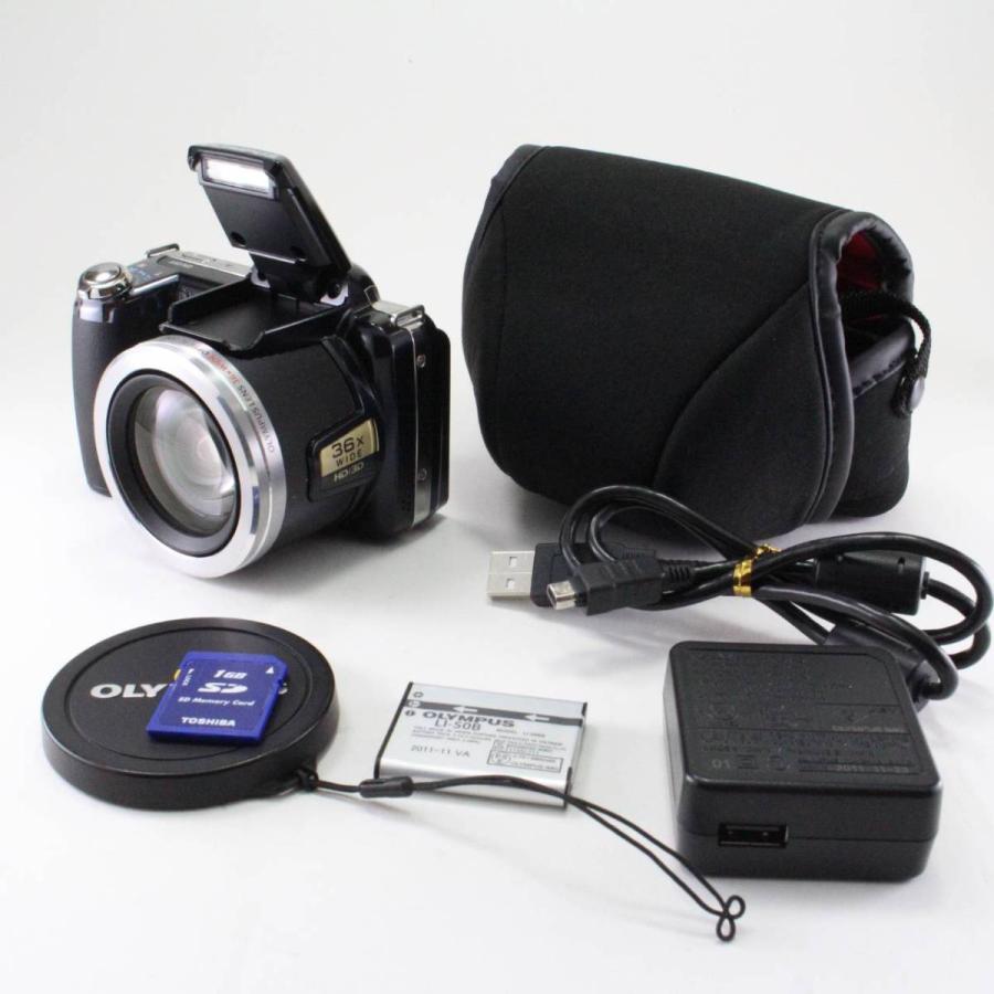 【中古】OLYMPUS デジタルカメラ SP-810UZ ブラック 1400万画素 光学36倍ズーム 3.0型ワイドLCD 広角28mm 3Dフォト機能 SP-810UZ BLK｜jsh｜02