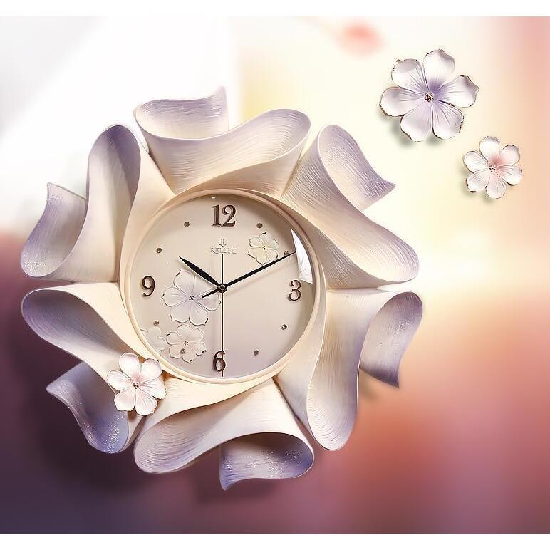 祝い 壁掛け時計 陶 可愛い 新居 花型 パープル 時計 クロック 掛け時計 非電波 引越し プレゼント 音がなし 掛け 新築 部屋用 モダン 北欧風 Fashion 4u 通販 Yahoo ショッピング