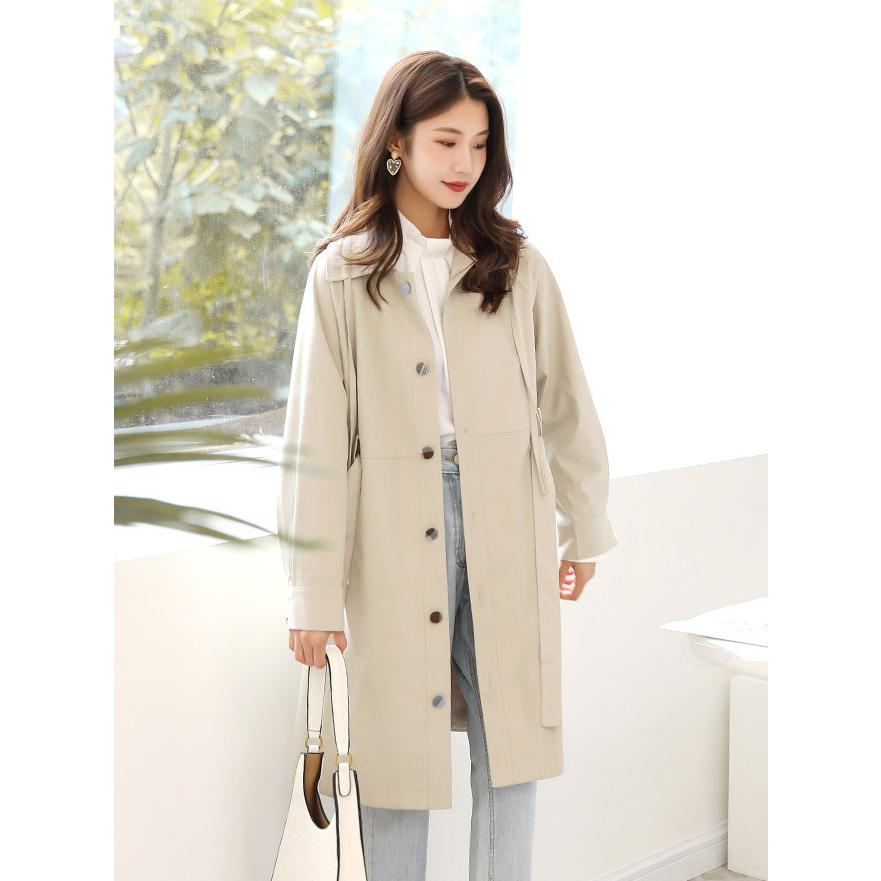 おしゃれ 体型カバー ファッション 無地 レディース トレンチコート 裾がゆるい 優しい ミドル丈 春秋用 通勤 Ol用 韓国風 簡約 着痩せ 長袖 Fashion 4u 通販 Yahoo ショッピング
