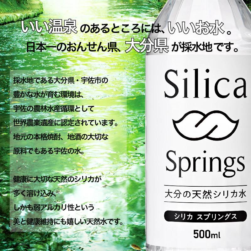 シリカ水 美容ミネラル含有 大分の天然シリカ水 Silica Springs 500ml×24本入り 2箱 swa_0200_0007 ...